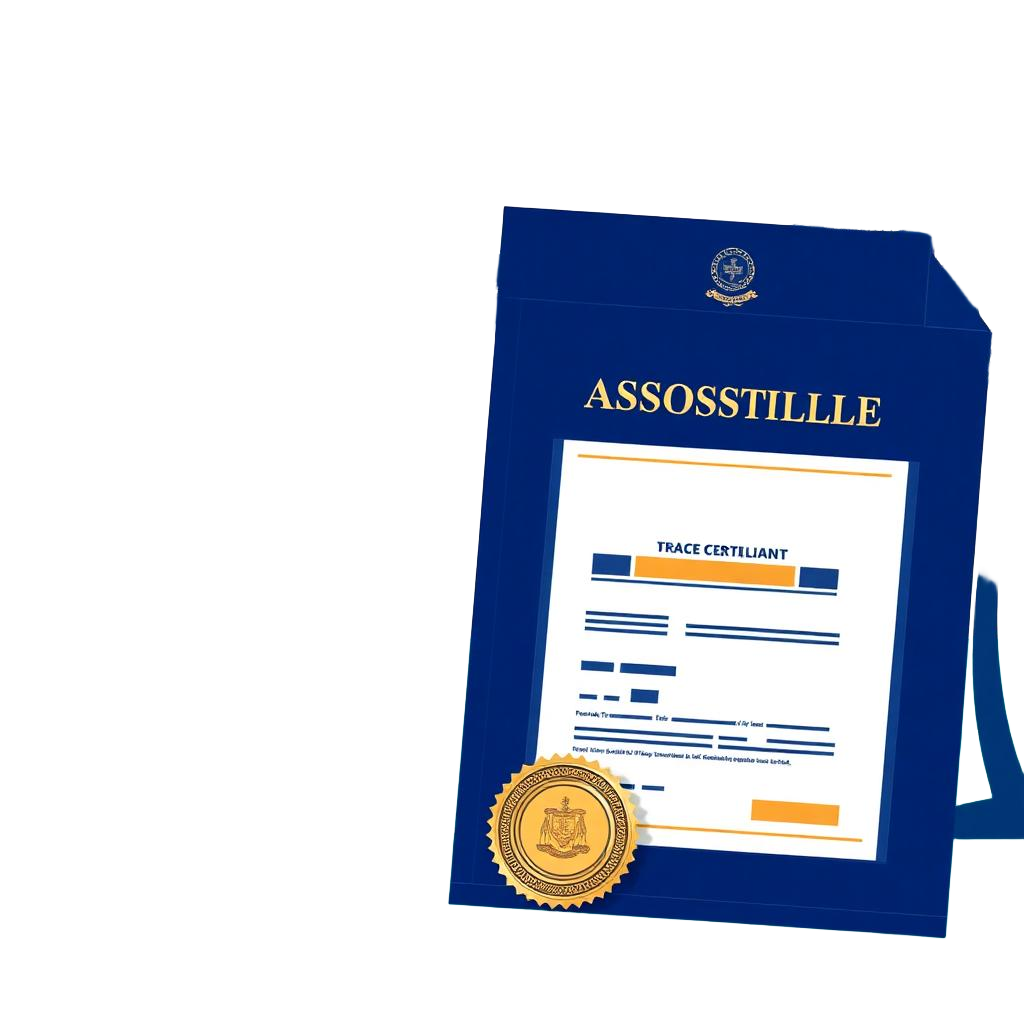 Documento apostillado con sello dorado en Florida